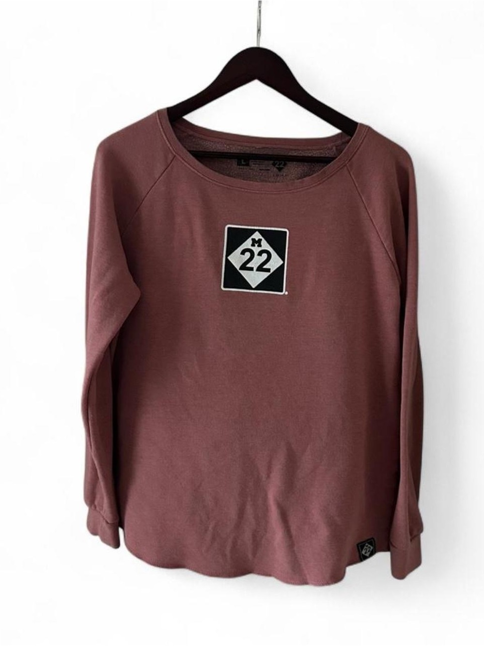 M22 Women's Scoop Neck Sweatshirt in Dusty Rose